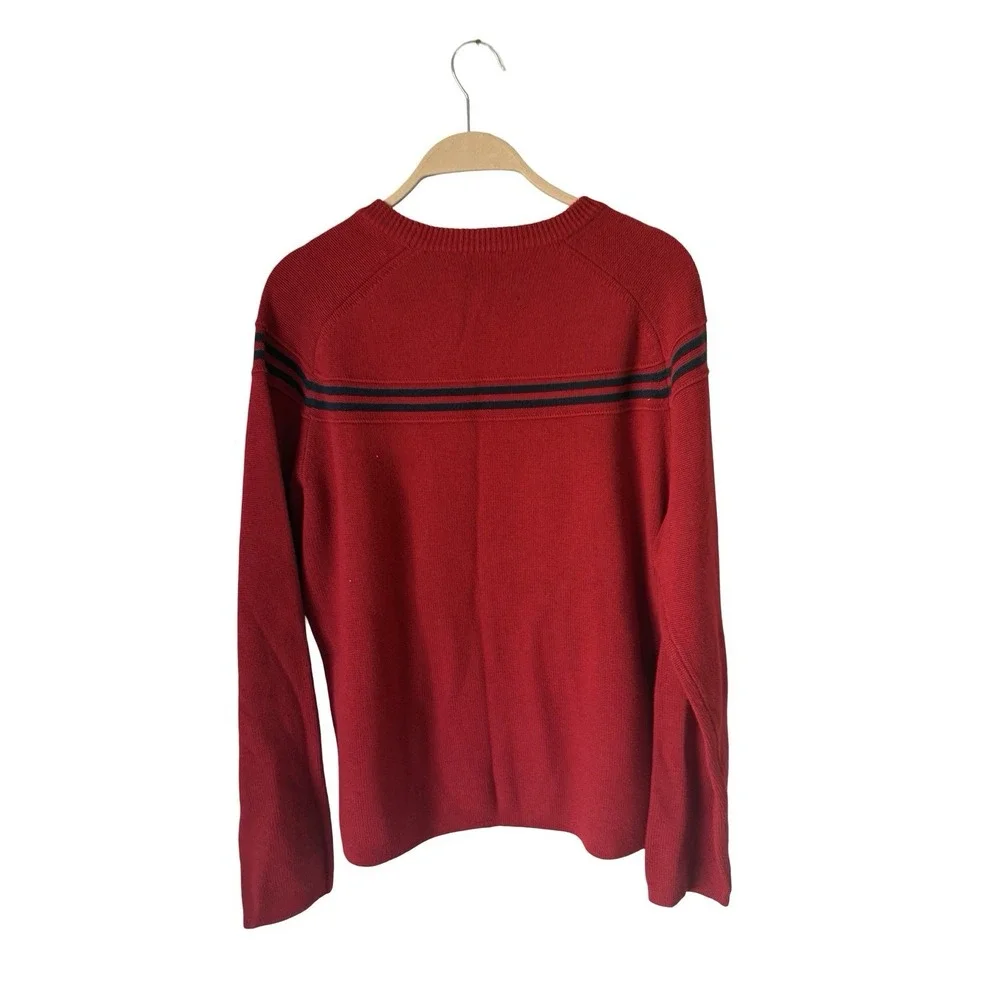 Vintage Abercrombie & Fitch Sweater Mens Medium Muscle Fit‎ Y2K Red  A+92 Knit